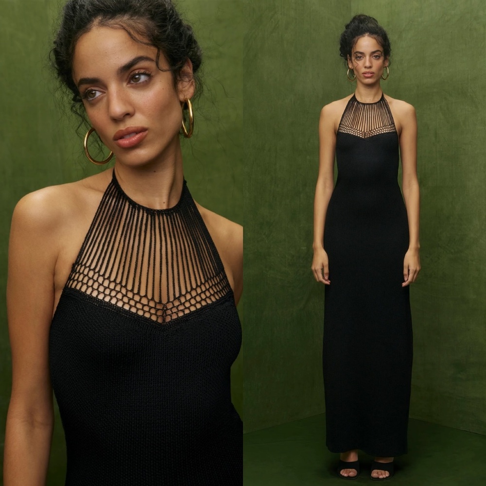 NWT Size XS Savannah Morrow Maria Black Knit Dress